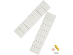 Organizador Semanal De Pastillas, 2 Frascos, Caja Diaria Extragrande Para Aceite De Pescado, Vitaminas Y Otras Pastillas Para Viajes.