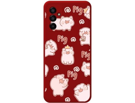 Carcasa para Samsung Galaxy M23 5G TUMUNDOSMARTPHONE Silicona Líquida Dibujos Rojo