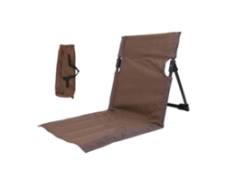 Silla Plegable Ligera Para Camping Y Playa Con Cómodo Respaldo, Color Marrón.