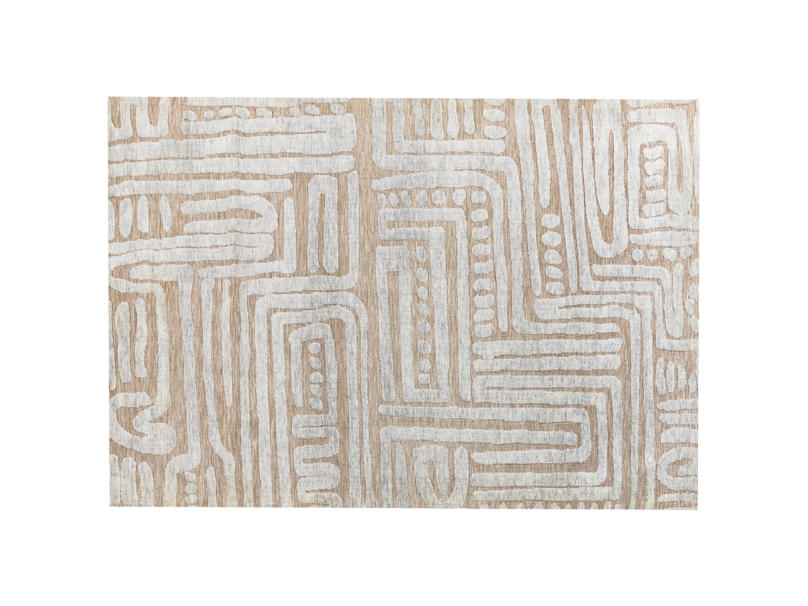 Alfombra de pelo corto BELIANI Mandai de Poliéster Beige 160x230