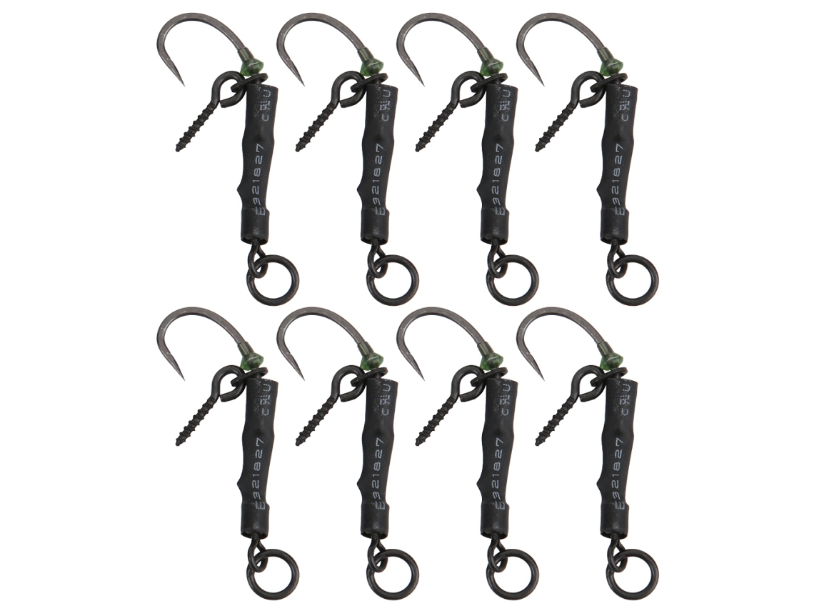 Kit De 8 Anzuelos Ronnie Rigs Sin Punta N.° 8 Para Accesorios De Pesca De Carpas.
