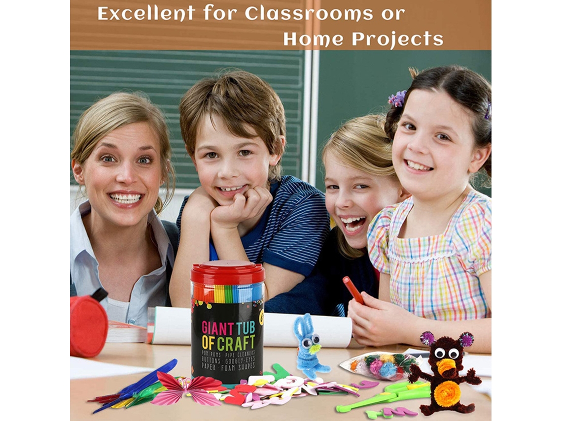 Kit De Arte Y Manualidades Para Armar Con Más De 500 Piezas Para Estudiantes, Jardín De Infancia, Escuela Y Hogar - Regalo Educativo