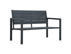 Banco de jardín VIDAXL Gris Plástico (120 cm)