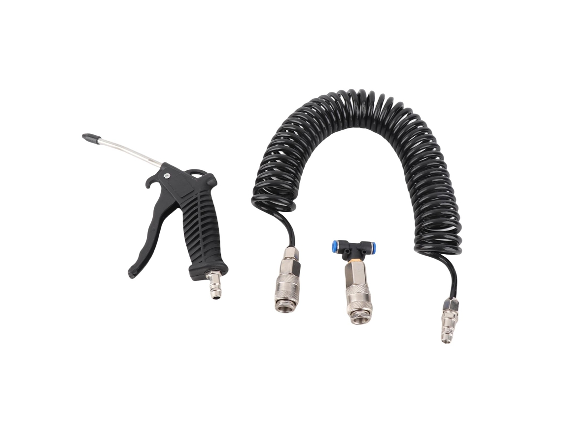 Kit De Pistola Neumática De Aire Comprimido Con Manguera De Poliuretano Y Conector Pequeño Europeo Para Limpieza.