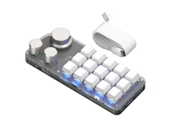 Teclado programable de 15 teclas y 3 botones, interruptor azul, teclado numérico intercambiable en caliente, teclado para juegos con memoria Everley891