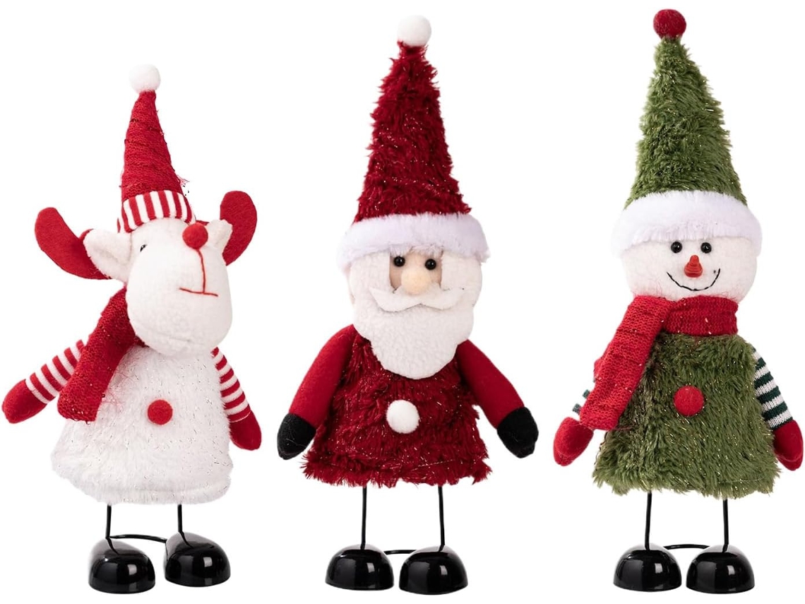 Decoraciones Navide As Pap Noel Mu Eco De Nieve Alce Telesc Picas Para Fiestas Decoraci N Mesa Estante Repisa Mostrador