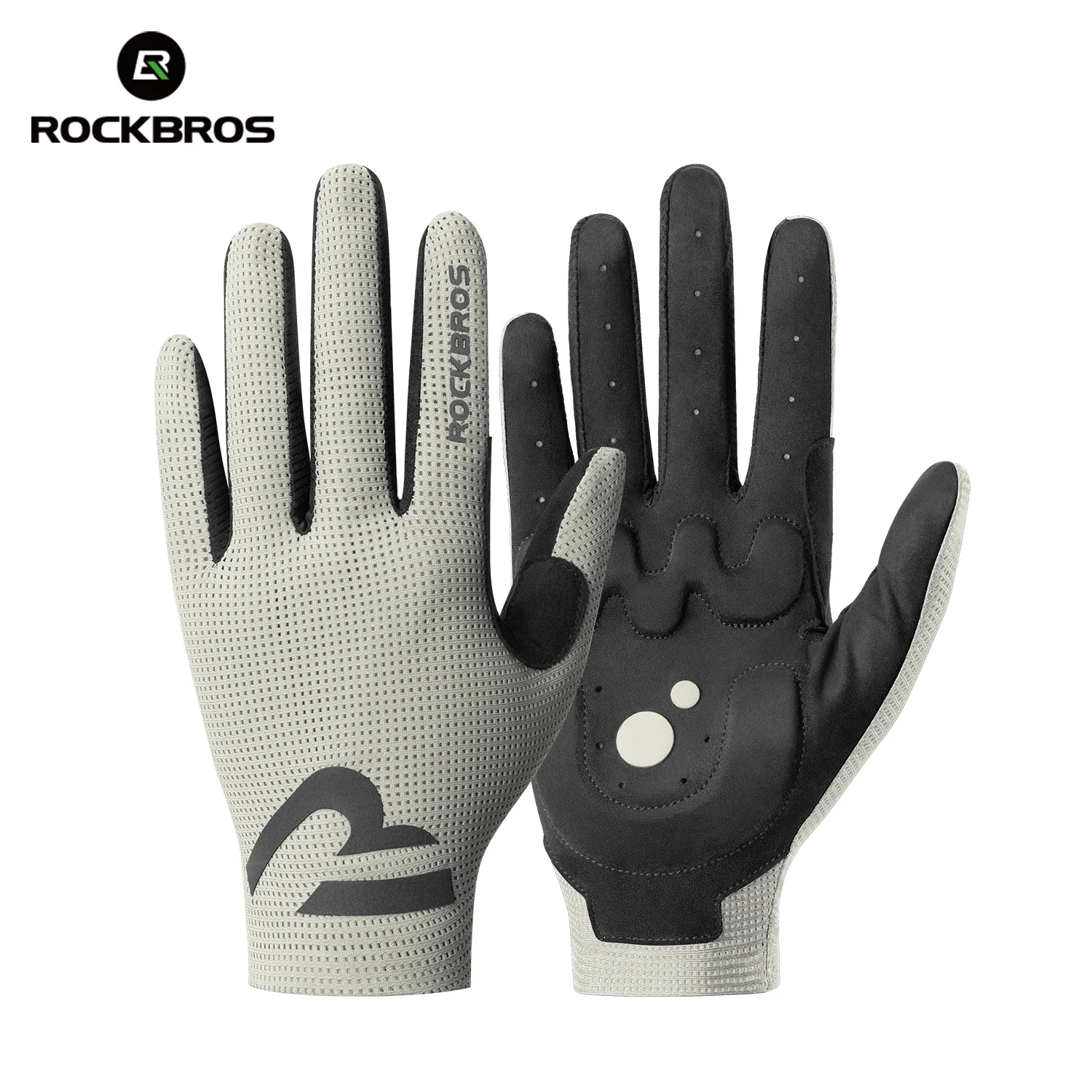 Guantes De Ciclismo De Dedos Completos (grises, Talla Xxl), Ligeros Y Transpirables, Antideslizantes, Con Amortiguación Y Acolchado Sbr.