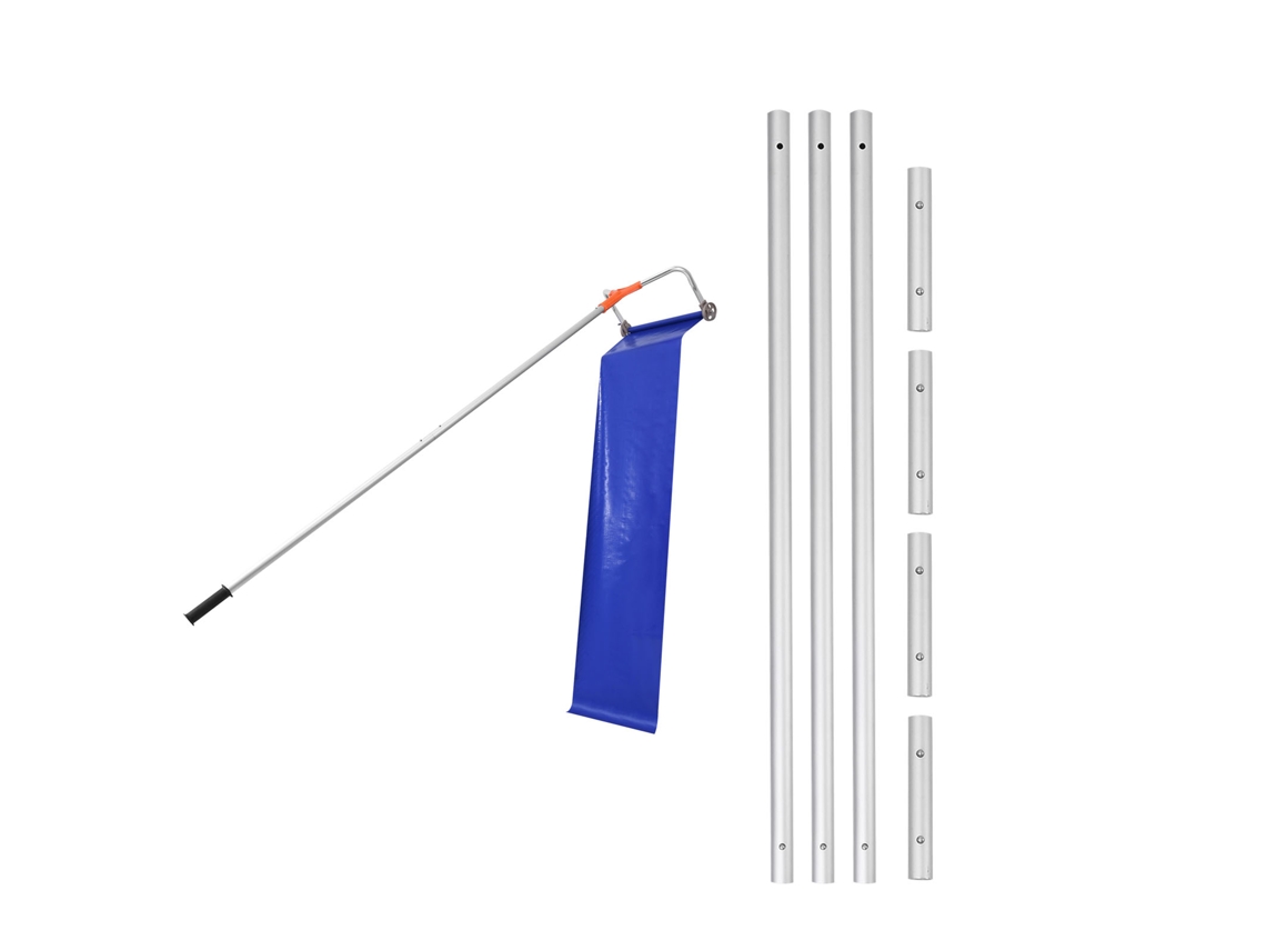Rastrillo quitanieves para tejados Succebuy, 125 x 524 cm, con rascador de hojas de 432 mm