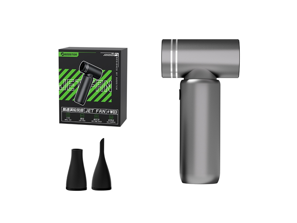 Mini Aspiradora Portátil De Alta Velocidad Con Turbina De Ventilador Supercargado (gris) De 110.000 Rpm