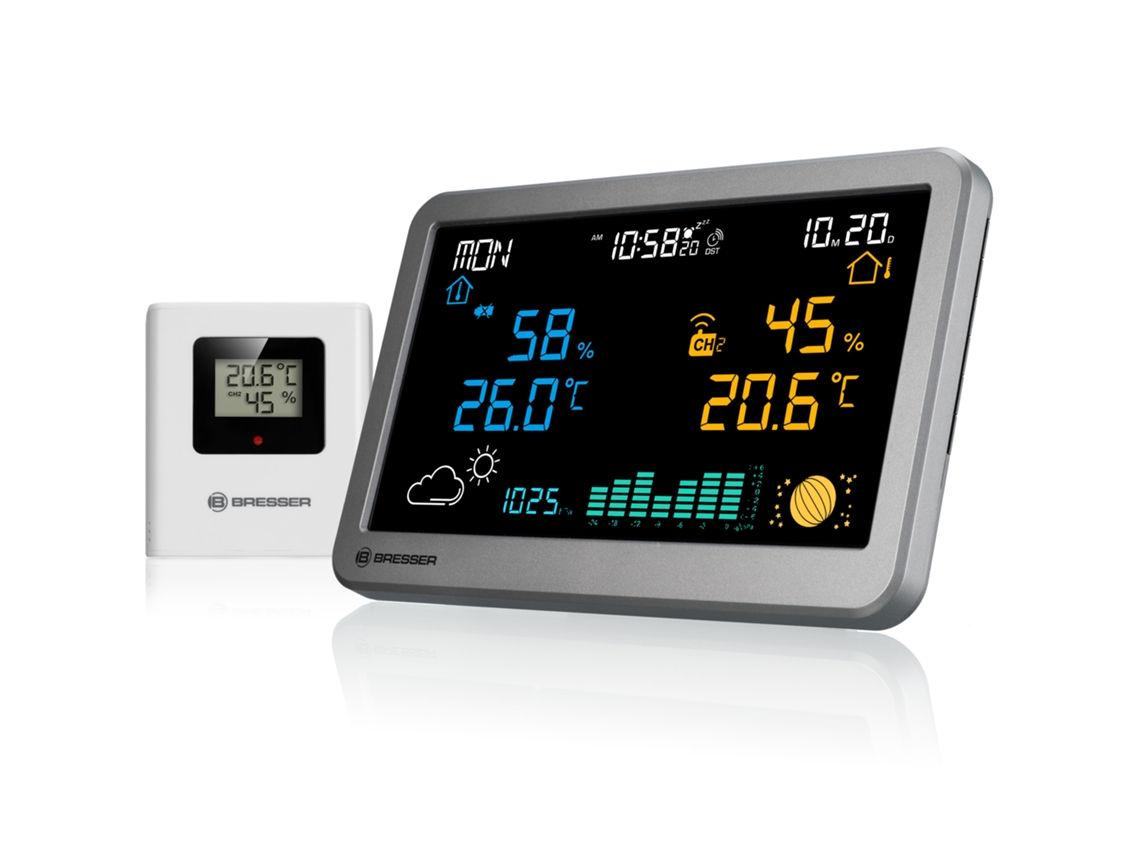 Estación Meteorológica Inalámbrica MeteoTemp TBH- Elegante,fiable y moderna BRESSER