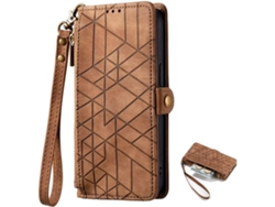 Funda Para Tecno Camon 40, Tipo Cartera De Pu Con Estampado Geométrico, Resistente A Los Golpes Y Con Cierre.