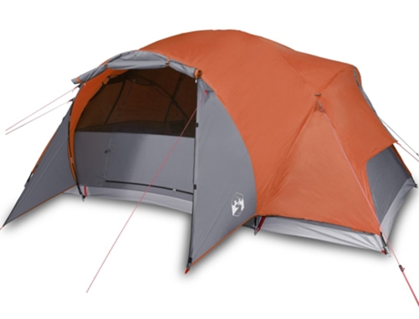 Tienda de campaña para 8 personas VIDAXL impermeable gris y naranja