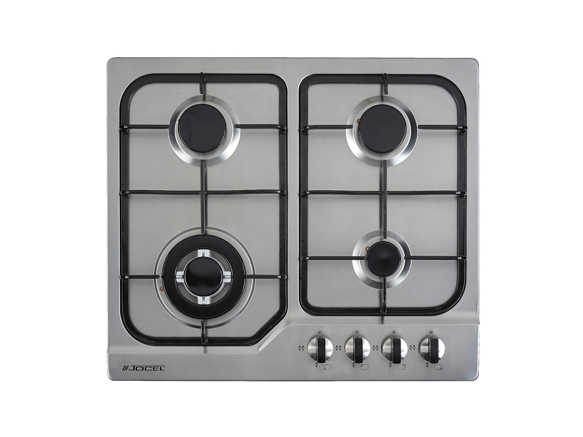 Placa de Gas JOCEL JP4GI008923 (Gas Natural - 59 cm - Inox)