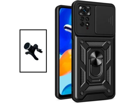 Kit Soporte Magnético de Coche Reforzado + Carcasa Magnetic para Xiaomi Redmi Note 11 Pro PHONECARE Negro