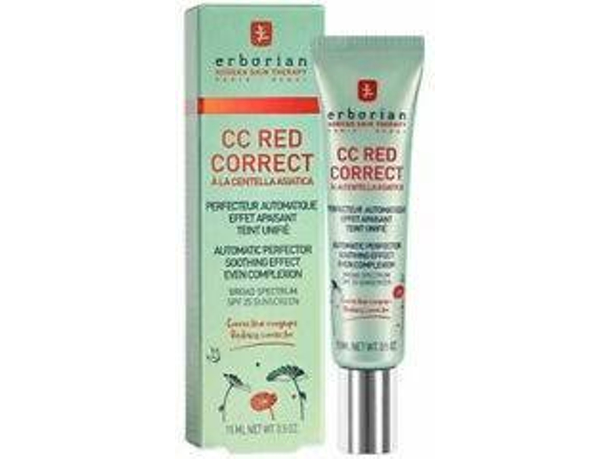 Crema Facial ERBORIAN Cc Red Correto (15 ml)