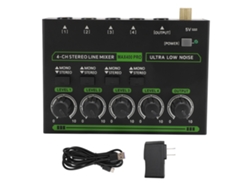 Consola De Mezcla Estéreo Compacta De 4 Canales, 4 Entradas Y 1 Salida Con Iluminación Rgb Para Uso En Estudio Y Escenario, Conector Usb.