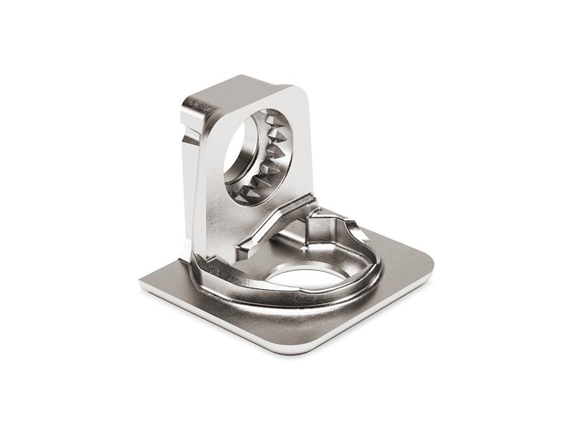 Soporte Lateral Zamak Pk2 Con Taladro Ø6mm Acabado Niquel Espesor 18