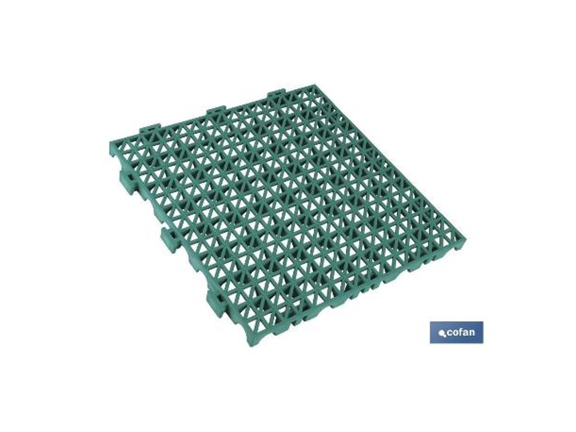 Set de 4 uds. loseta alveolada azul de pvc 33 x 33 x 2 cm