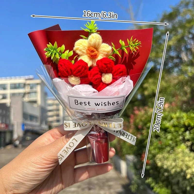 Ramos De Flores De Ganchillo, Ramos De Graduación, Regalos De Graduación Hechos A Mano Con Ganchillo