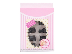 10 pinzas para quitar tapas de esmalte de uñas de gel UV, color negro.