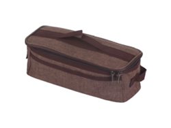 Bolsa de almacenamiento de cubiertos de gran capacidad con doble cremallera y asa para acampar