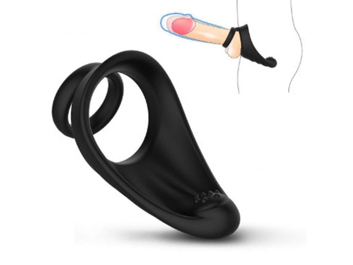 Dan26-masajeador De Próstata De Silicona Para Hombres Con 2 Anillos 10 Modos De Vibración Control Remoto Recargable Usb Tqz Generación