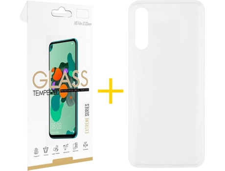 Carcasa + Protector de Pantalla Samsung A70 SKYHE Transparente