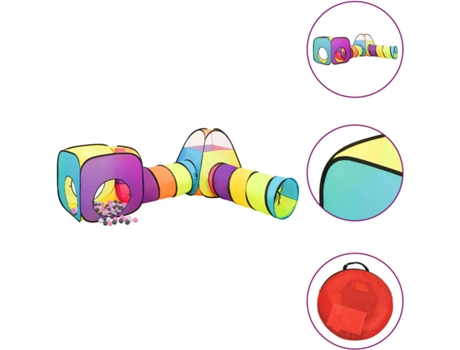 vidaXL Tienda de juego de niños con 250 bolas multicolor 190x264x90 cm