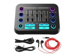 Mezclador De Audio Para Juegos Con Preamplificador De Potencia Profesional De 48 V E Iluminación Rgb Para Streaming Y Grabación.