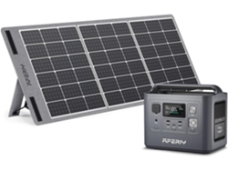 Estación de energía portátil con panel solar de 800 W, 100 W, 512 Wh, LiFePO4, salida de CA de 220/240 V, SAI IP65, Aferiy