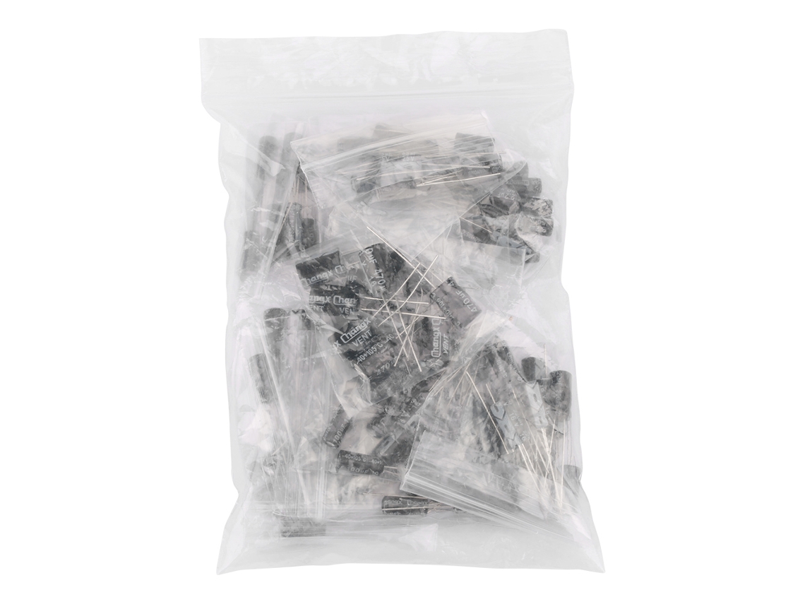 Kit De Condensadores Electrolíticos De 120 Piezas, 12 Valores (de 1 Μf A 470 Μf) Para Electrónica.