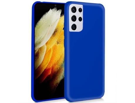 Funda para Samsung Galaxy S21 Ultra COOL Silicona Azul
