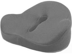 Cojín De Asiento De Espuma Viscoelástica De Malla Para Silla De Oficina Para Aliviar El Dolor De Cadera Gris Gertiz