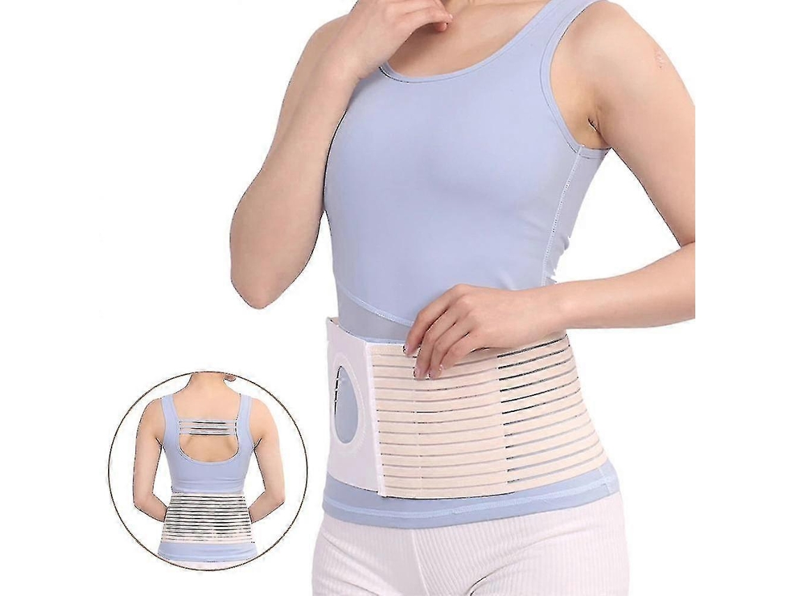 Rebe-faja Para Hernia, Soporte Para Estoma Y Ostomía, Binder Abdominal Para Bolsa De Colostomía, Soporte Lumbar Inferior Xl Beige