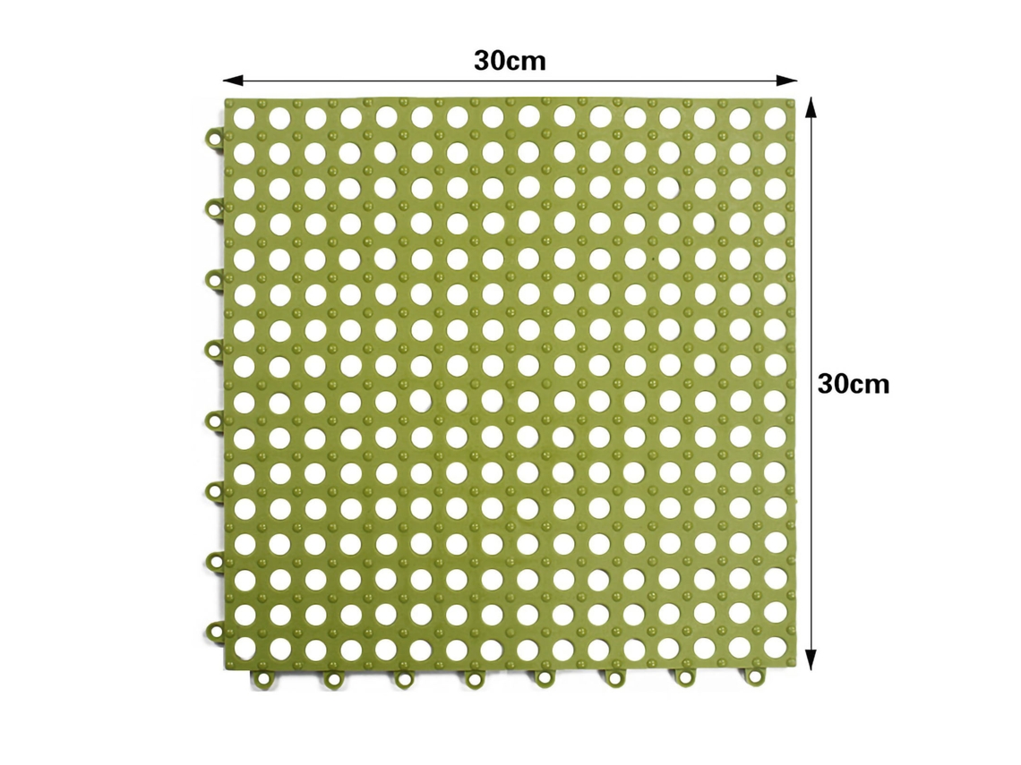 Alfombrilla de ducha cuadrada (puntos cilíndricos antiderrames)
