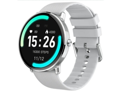 Reloj inteligente Bestvite para hombre y mujer, monitor de frecuencia cardíaca, pantalla grande, llamadas Bluetooth, plateado