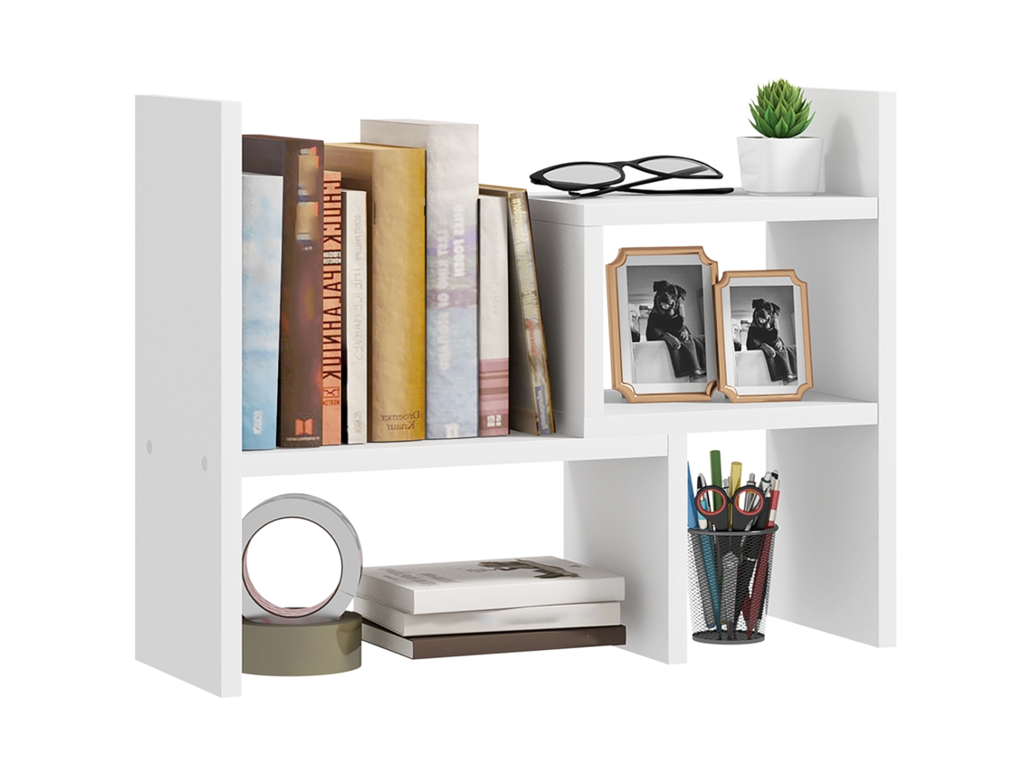 Estantería Modular Escritorio Organizador Mdf Blanco