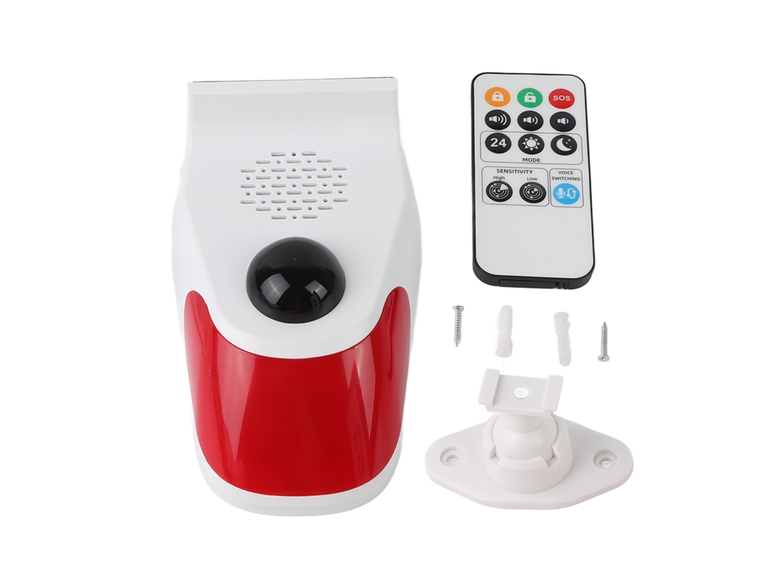 Anunciador De Voz Solar Con Detector De Cuerpo Humano Infrarrojo Y Alarma De Sonido Y Luz De Alto Decibelio