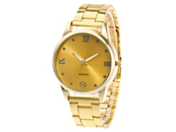Reloj De Pulsera Unisex Para Parejas Zhoulianfa, Cadena De Acero, Cuarzo, Chapado En Oro.