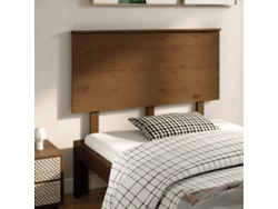 Cabecero De Cama Madera Maciza De Pino Marrón Miel 124x6x82,5cm