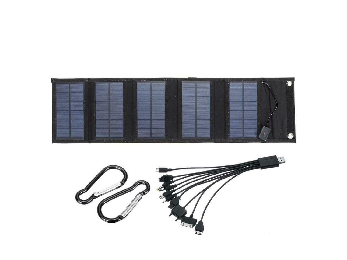 Cargador De Panel Solar Plegable De 70 W Con Salida De 5 V Cc (10 Conectores) Y Puerto Usb, Estación De Energía Portátil