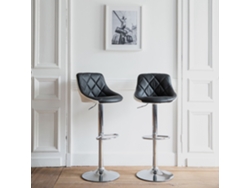 Pack De 2 Taburetes De Bar En Blanco Y Negro Jasper