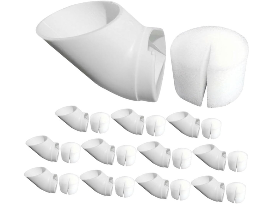 Kit Hidropónico Para Jardín Y Balcón Con 20 Vasos De Pvc Reutilizables, Esponjas Para