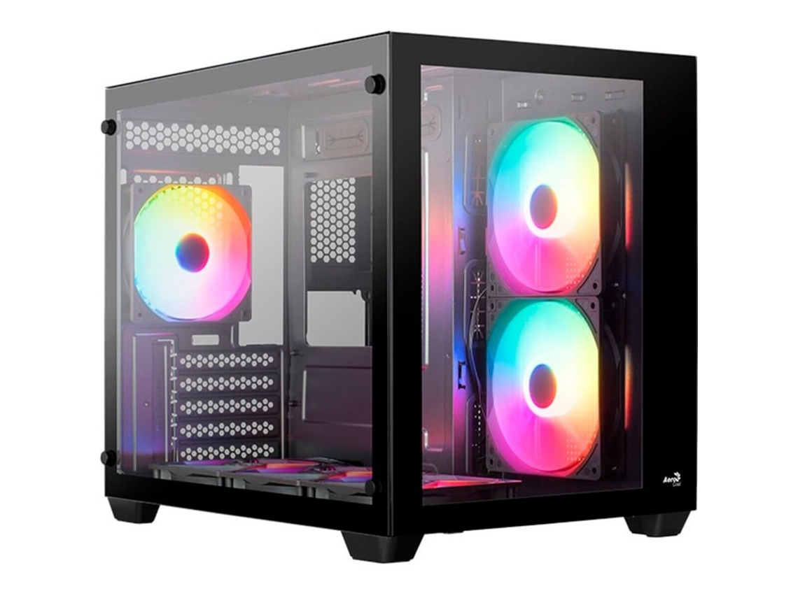 Caja Semitorre ATX AEROCOOL AEROPGSDRYFTMINI-BK (Negro - Multicolor - Mini-ITX - mATX - Mini-Tower)