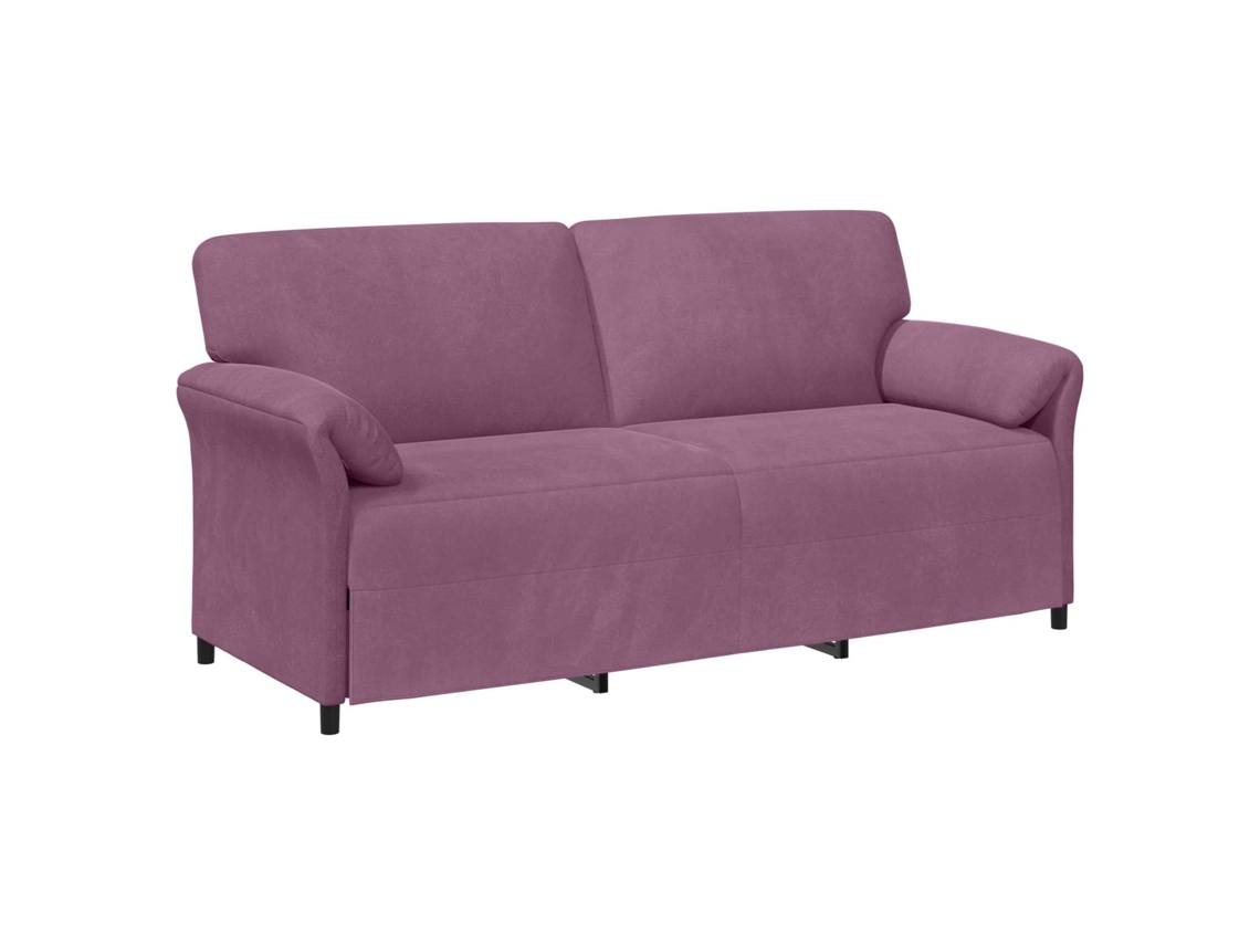 Sofá De 3 Plazas Morado 198 X 83 X 95 Cm Terciopelo