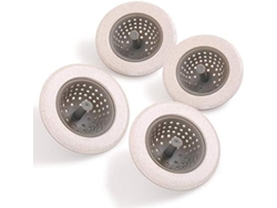 Colador de silicona para fregadero de cocina, tapa de drenaje, borde ancho de 4,5 pulgadas, 4 piezas