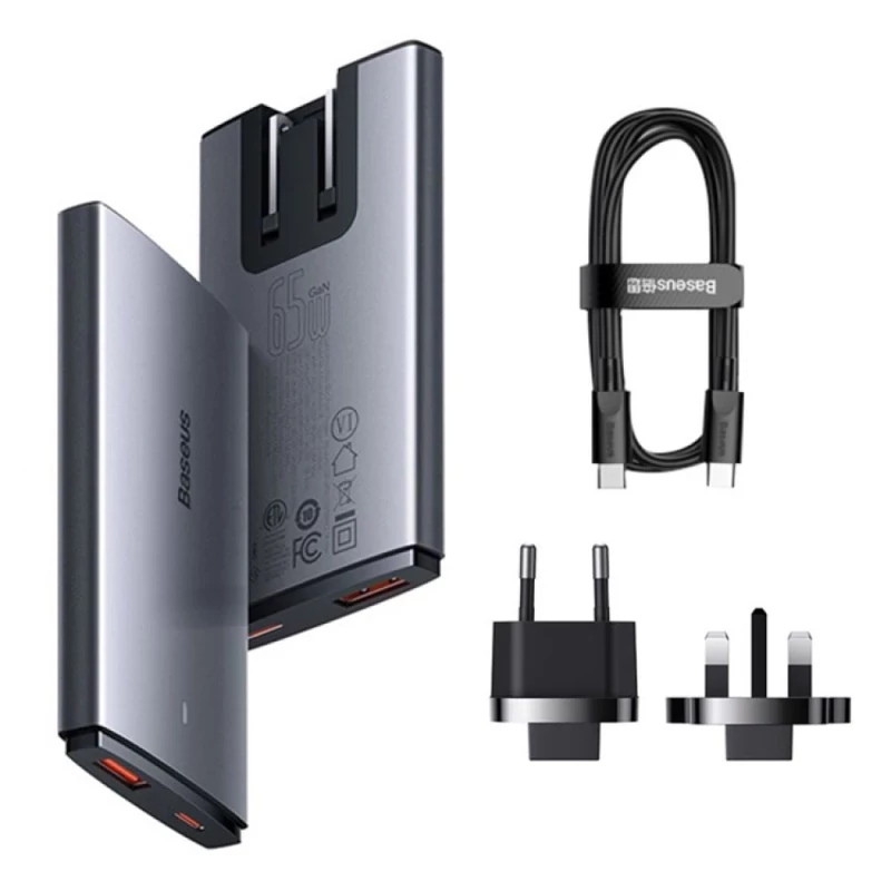 Cargador Ultrafino BASEUS Gan5 Pro Cu 65W