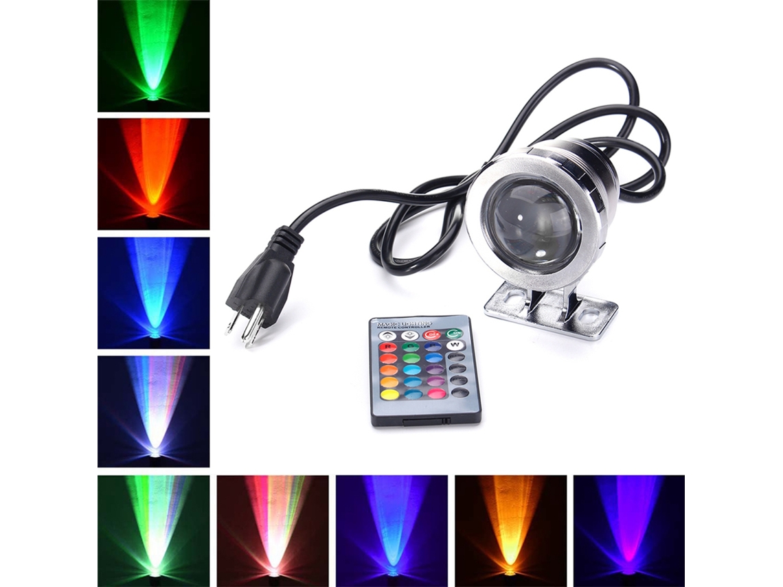 Yncm2026-luz Subacuática Led Impermeable 10w Rgb Multicolor Para Fuentes, Albercas Y Jardines Paisajísticos