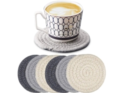 Posavasos De Tela Trenzada Hechos A Mano, Posavasos De Escritorio Tejidos De Algodón Absorbente Que Mejoran Su Experiencia En La Mesa Del Comedor.