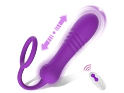 Vibrador De Masaje Telescpico Remoto Inalmbrico Con 8 Modos Para Mujeres (prpura) Yizhood